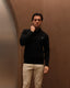 Black Knitted Quarter Zip