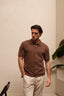 Knitted Shirt- Brown