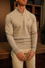 Grey Knitted Quarter Zip