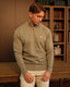 Khaki Knitted Quarter Zip