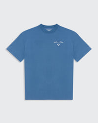 St Tropez Tennis Club Tee - Steel Blue