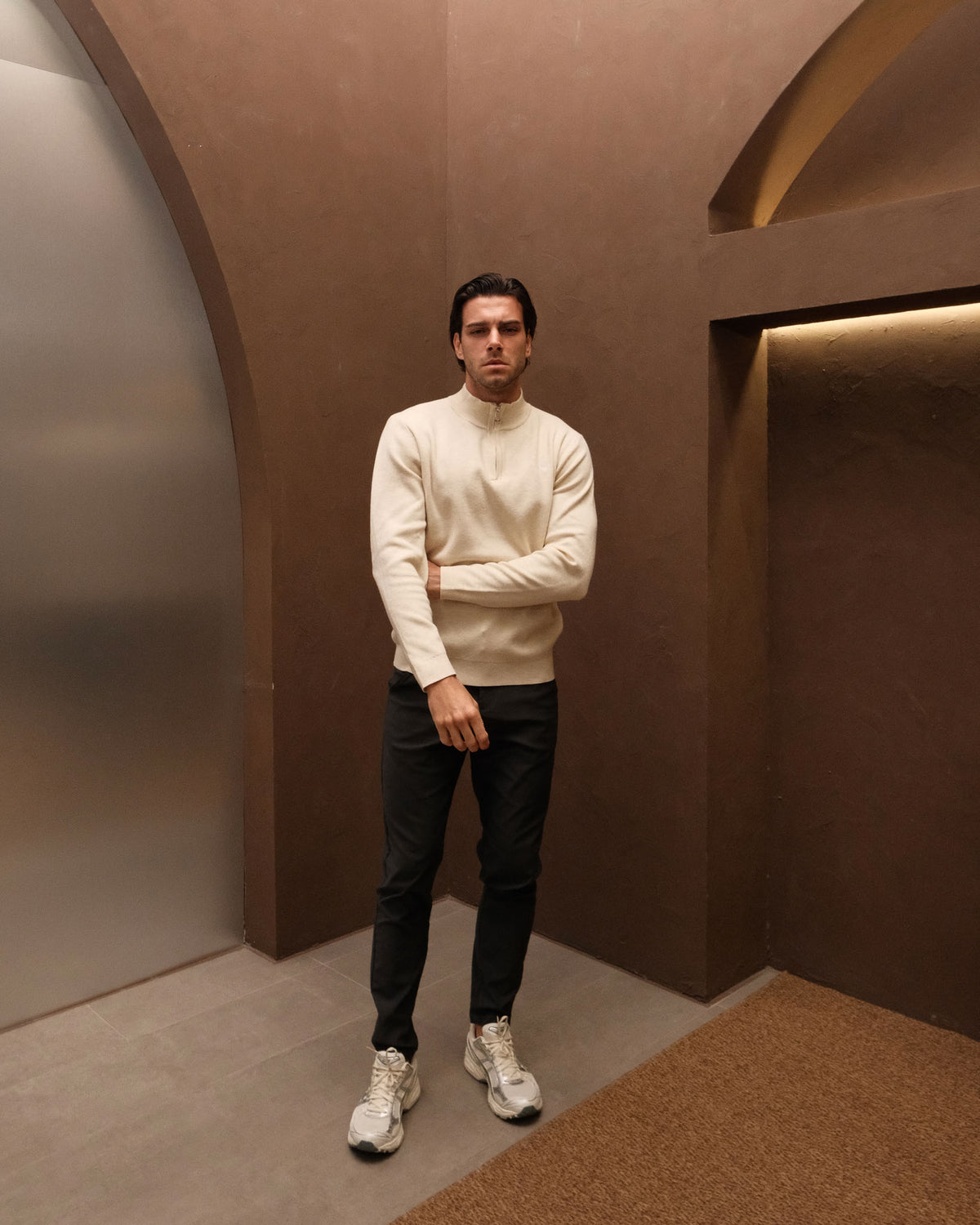 Huxley Quarter Zip - Beige