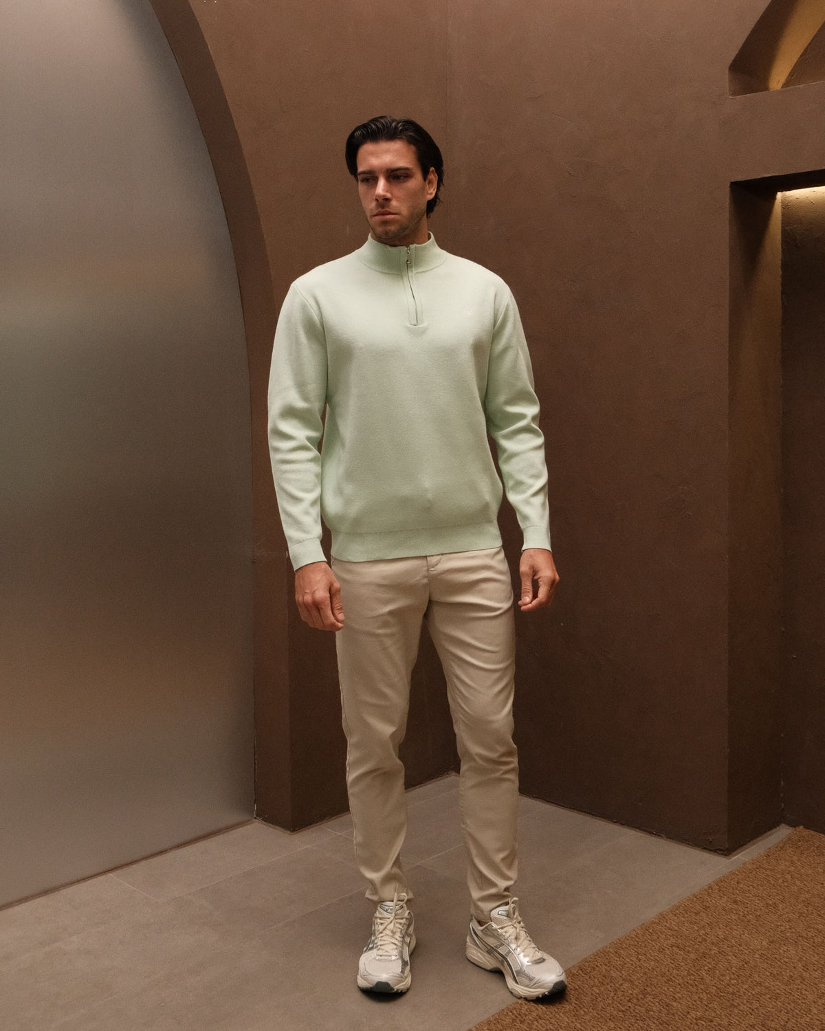 Huxley Quarter Zip - Light Green