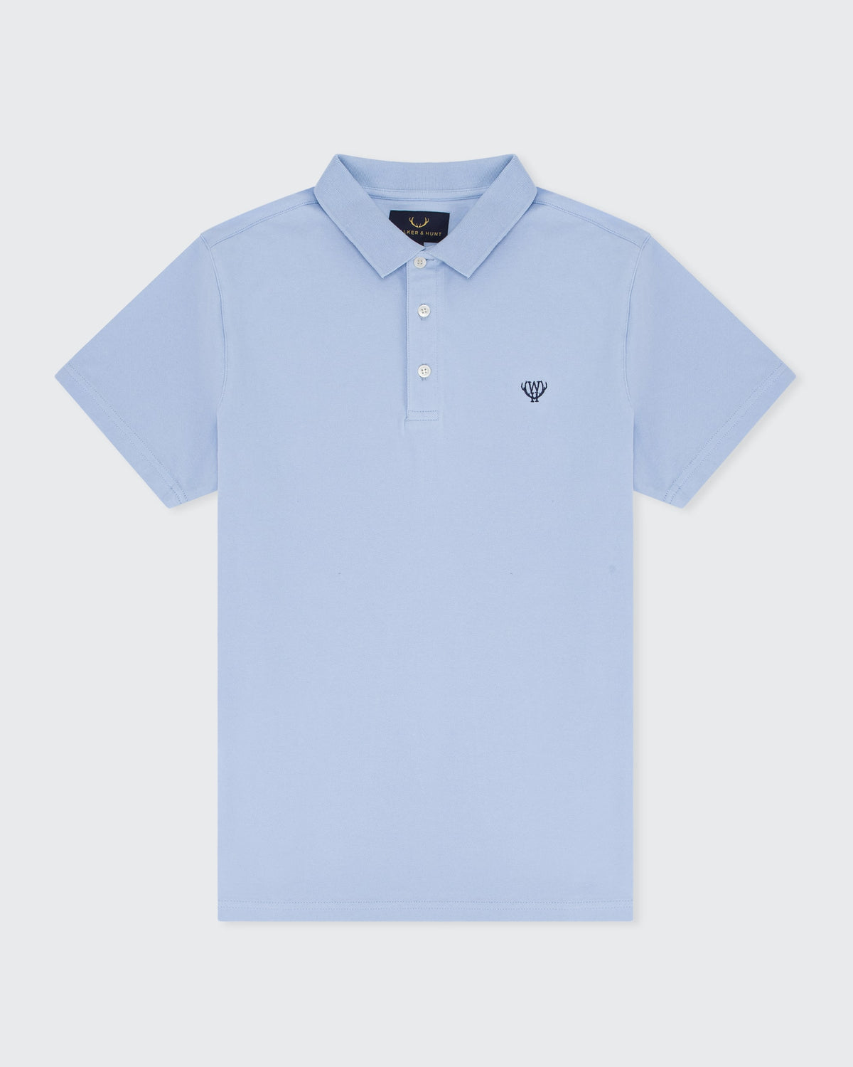 Pique Stretch Polo- Light Blue