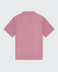 Cuban Collar Shirt- Dusky Pink