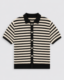 Striped Knitted Shirt - Black