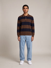Oversized Lando Knit - Brown & Navy