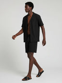 Seersucker Shirt - Black