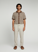 Striped Knitted Shirt - Mocha