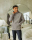 Script Hoodie- Slate Grey