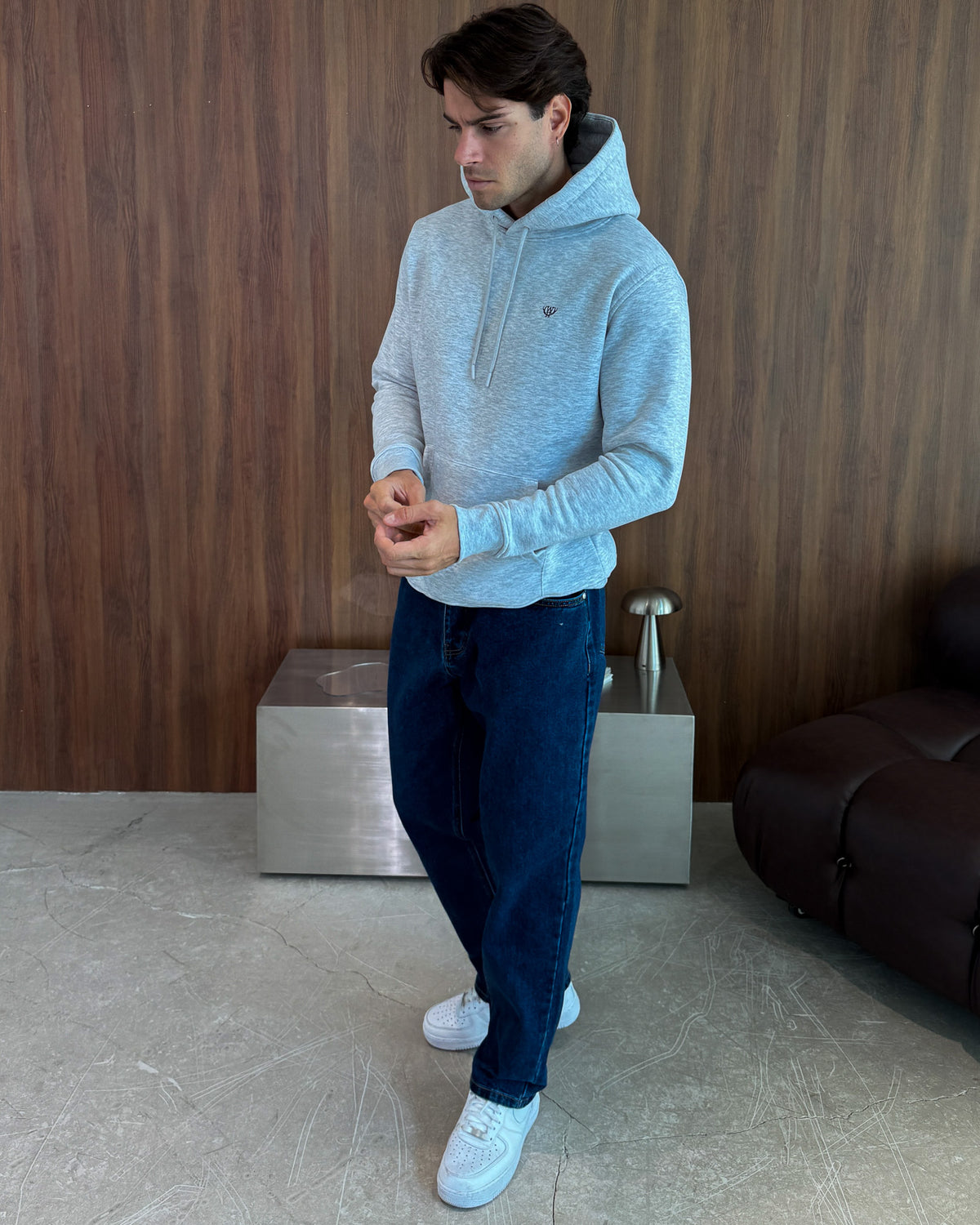 Grey Understated Hoodie