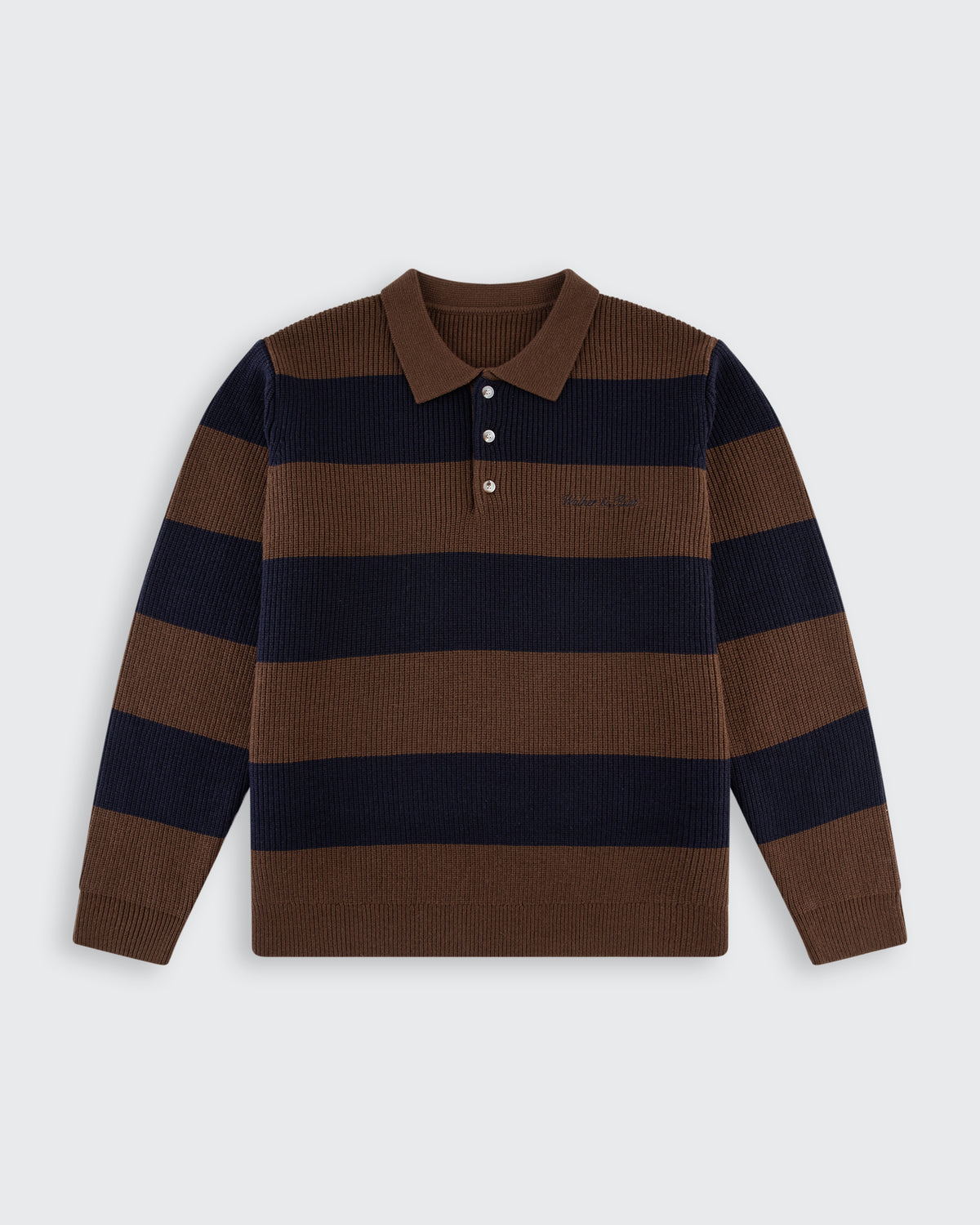 Oversized Lando Knit - Brown & Navy