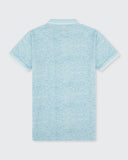Textured Polo- Aqua Blue