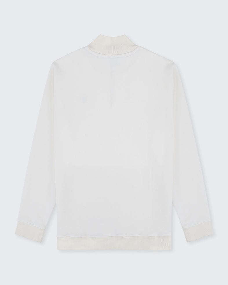 Zach 1/4 Zip Sweat- Off White