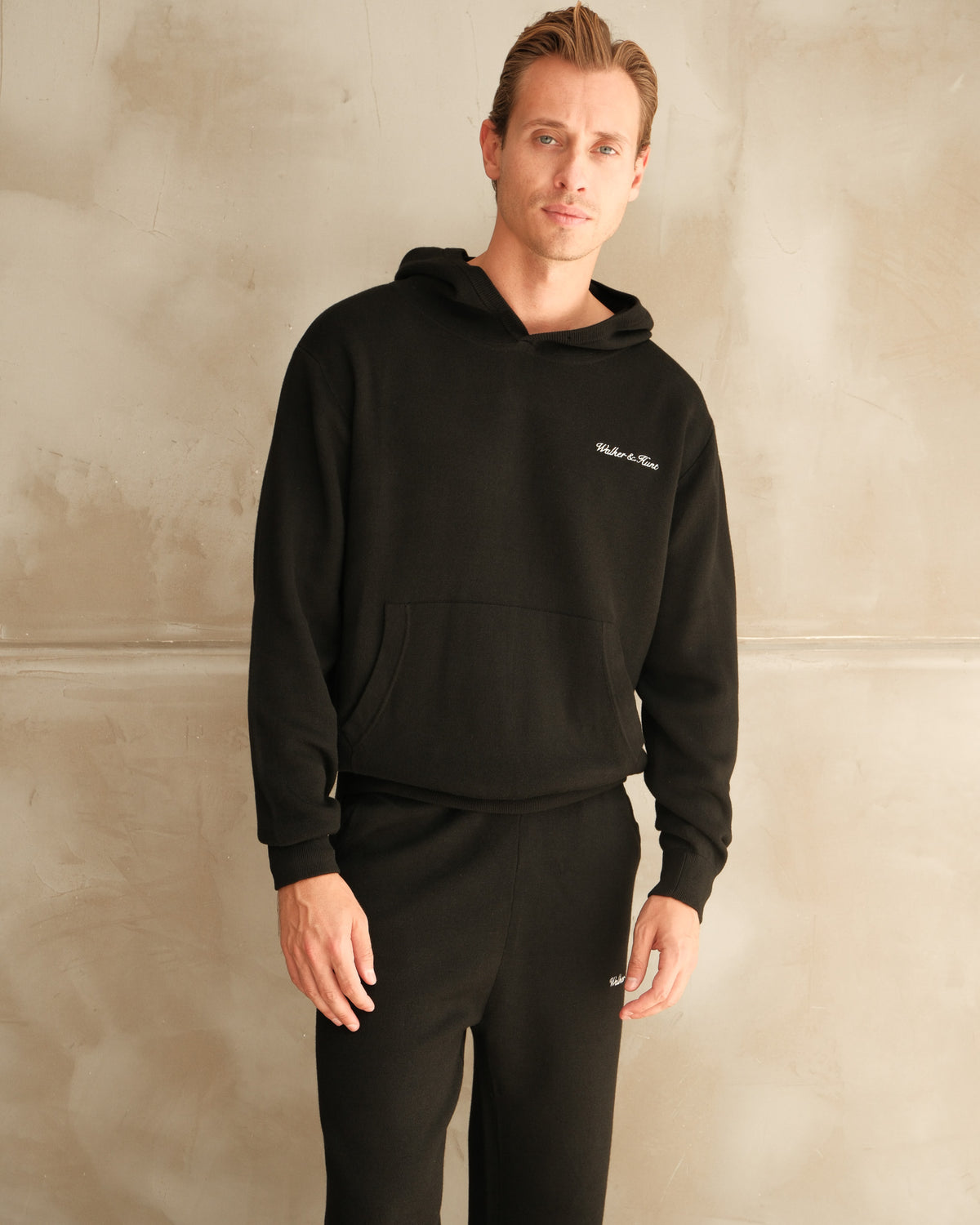 W&H Knitted Hoodie - Black