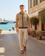 Striped Knitted Shirt - Mocha