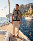 Striped Knitted Shirt - Navy